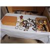 Image 1 : Lot of Misc Items: handcuffs, lamp chimney, vintage tools, hardware
