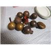 Image 8 : Brass Bed Knobs, Dishes (some Medalta)