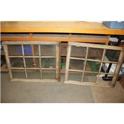 2 TIMES THE MONEY  9 Pane Windows 36' by 29' (1 missing 2 glass pieces)