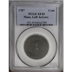 1787 1C Massachusetts Cent, Arrows in Left Talon XF45 1787[1C] Massachusetts Cent, Arrows in Left Ta
