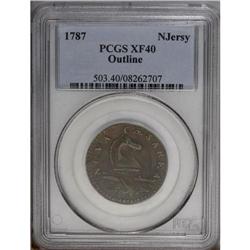 1787 COPPER New Jersey Copper, Outlined Shield XF40 PC 1787[COPPER] New Jersey Copper, Outlined Shie