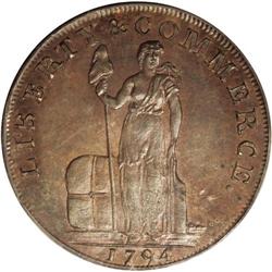 1794 Cent Talbot PR65 Red and Brown PCGS.From The Mich 1794[Cent] Talbot PR65 Red and Brown PCGS.