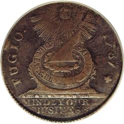 1787 1C Fugio Cent, UNITED STATES, No Cinquefoils AU55 1787[1C] Fugio Cent, UNITED STATES, No Cinque