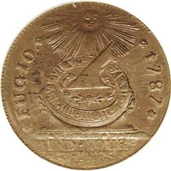 1787 1C Fugio Cent, STATES UNITED, Cinquefoils MS63 Br 1787[1C] Fugio Cent, STATES UNITED, Cinquefoi