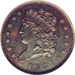 1833 1/2 C PR65 Brown NGC. Fully reflective and irides 1833[1/2 C] PR65 Brown NGC.
