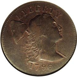1796 1C Liberty Cap AU55 NGC. S-87, Low R.3. Most easi 1796[1C] Liberty Cap AU55 NGC.