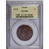 Image 1 : 1818 1C MS63 Brown PCGS. N-10, R.1. A heavy die crack 1818[1C] MS63 Brown PCGS.