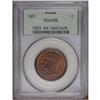 Image 1 : 1851 1C MS64 Red and Brown PCGS. Orange, steel-blue, a 1851[1C] MS64 Red and Brown PCGS.