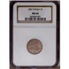 Image 1 : 1857 1C MS64 NGC. Snow-2, the Obverse of 1856 with a s 1857[1C] MS64 NGC.