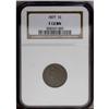 Image 1 : 1877 1C Fine 12 NGC. About half of LIBERTY is clear on 1877[1C] Fine 12 NGC.