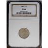 Image 1 : 1863 1C PR64 NGC. Steel-blue and coppery peach colorat 1863[1C] PR64 NGC.
