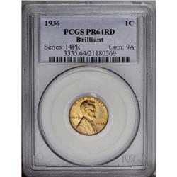 1936 1C Type Two--Brilliant Finish PR64 Red PCGS. Magn 1936[1C] Type Two--Brilliant Finish PR64 Red 