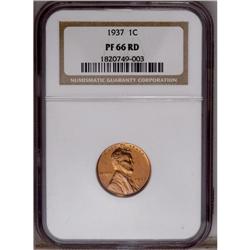 1937 1C PR66 Red NGC. Brilliant orange surfaces displa 1937[1C] PR66 Red NGC.
