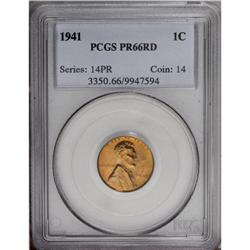 1941 1C PR66 Red PCGS. A beautifully reflective red-go 1941[1C] PR66 Red PCGS.