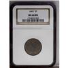 Image 1 : 1865 2C MS66 Brown NGC. Plain 5. Mahogany-brown toning 1865[2C] MS66 Brown NGC.