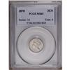 Image 1 : 1870 3CN MS65 PCGS. Wisps of olive and steel-blue embr 1870[3CN] MS65 PCGS.