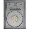 Image 1 : 1874 3CN PR65 PCGS. Delicate chestnut hues adorn this 1874[3CN] PR65 PCGS.
