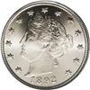 Image 1 : 1892 5C MS66 PCGS. This better-date Liberty nickel is 1892[5C] MS66 PCGS.