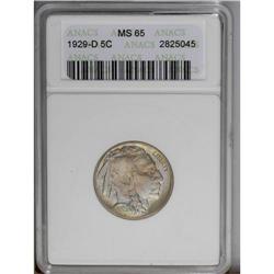 1929-D 5C MS65 ANACS. Well struck except for the tops 1929-D[5C] MS65 ANACS.