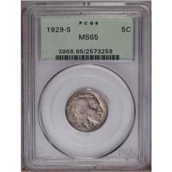 1929-S 5C MS65 PCGS. A Two Feathers variety, caused by 1929-S[5C] MS65 PCGS.