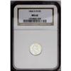 Image 1 : 1864-S H10C MS62 NGC. Silvery surfaces display muted l 1864-S[H10C] MS62 NGC.