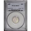 Image 1 : 1887 10C MS65 PCGS. Hints of gold patina illuminate se 1887[10C] MS65 PCGS.