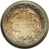 Image 2 : 1873 10C Arrows PR66 NGC. Taupe and gold toning with a 1873[10C] Arrows PR66 NGC.