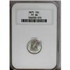 Image 3 : 1875 10C PR66 NGC. The obverse is splashed with teal a 1875[10C] PR66 NGC.