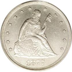 1877 20C PR62 PCGS. A rare, proof-only issue with a re 1877[20C] PR62 PCGS.
