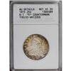 Image 1 : 1815 25C --"E" Countermark, Tooled, Whizzed--ANACS. AU 1815[25C]--"E" Countermark, Tooled, Whizzed--
