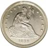 Image 1 : 1839 25C No Drapery MS63 Prooflike NGC. 1839[25C] No Drapery MS63 Prooflike NGC.