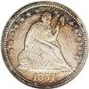 Image 1 : 1857 25C MS66 NGC. Golden-brown, plum, and navy-blue c 1857[25C] MS66 NGC.