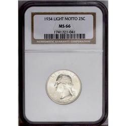 1934 25C Light Motto MS66 NGC. 1934[25C] Light Motto MS66 NGC.