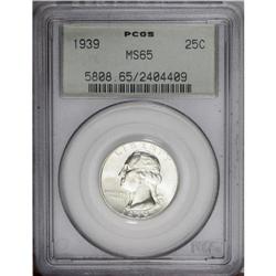 1939 25C MS65 PCGS. Sharply struck and fully lustrous 1939[25C] MS65 PCGS.