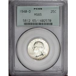 1940-D 25C MS65 PCGS. Medium orange toning is limited 1940-D[25C] MS65 PCGS.