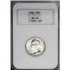 Image 1 : 1943 25C MS65 NGC. Brilliant in the centers with pleas 1943[25C] MS65 NGC.