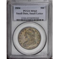 1834 50C Small Date, Small Letters MS63 PCGS. O-116, R 1834[50C] Small Date, Small Letters MS63 PCGS