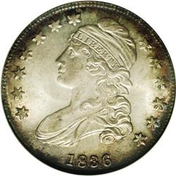 1836 50C Lettered Edge MS65 NGC. O-106, R.1. The rever 1836[50C] Lettered Edge MS65 NGC.