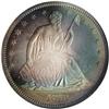 Image 1 : 1873 50C No Arrows PR66 NGC. Toned with vivid shades o 1873[50C] No Arrows PR66 NGC.
