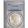 Image 3 : 1881-S $1 MS66 PCGS. The left half of the obverse show 1881-S[$1] MS66 PCGS.