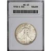 Image 1 : 1918-S 50C MS63 ANACS. Somewhat softly detailed on the 1918-S[50C] MS63 ANACS.