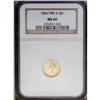 Image 3 : 1854 G$1 Type Two MS60 NGC. The obverse of this coin w 1854[G$1] Type Two MS60 NGC.