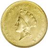 Image 1 : 1855 G$1 MS61 NGC. Rich and lustrous deep yellow-gold 1855[G$1] MS61 NGC.