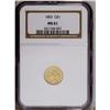 Image 3 : 1855 G$1 MS61 NGC. Rich and lustrous deep yellow-gold 1855[G$1] MS61 NGC.