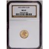 Image 1 : 1873 G$1 Open 3 MS63 NGC. Well struck aside from the C 1873[G$1] Open 3 MS63 NGC.