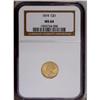 Image 1 : 1874 G$1 MS64 NGC. A common date in the gold dollar se 1874[G$1] MS64 NGC.