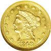 Image 1 : 1848-C $2 1/2 MS60 NGC. Variety 9-F. While no Charlott 1848-C[$2 1/2] MS60 NGC.
