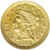Image 1 : 1848-D $2 1/2 AU55 NGC. Variety 10-M. The scarcer of t 1848-D[$2 1/2] AU55 NGC.