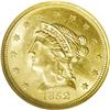 Image 1 : 1852 $2 1/2 MS64 NGC. Early dates such as this are sca 1852[$2 1/2] MS64 NGC.