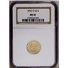 Image 3 : 1852-O $2 1/2 MS61 NGC. Bright and original with lovel 1852-O[$2 1/2] MS61 NGC.